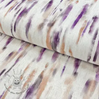 Viscosa con lino Natural Lin Lina purple digital print