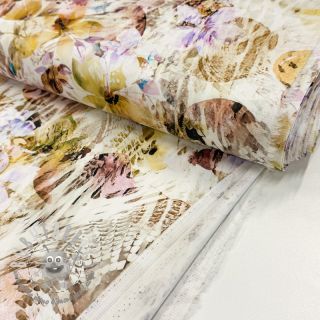 Tessuto di cotone SATIN Maui yellow digital print