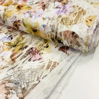 Tessuto di cotone SATIN Maui yellow digital print