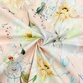 Tessuto di cotone SATIN Oahu pink digital print