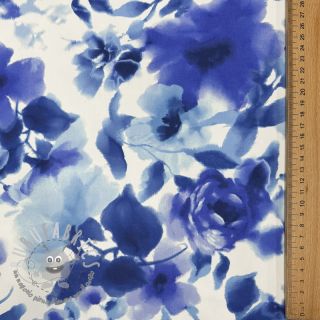 Tessuto di cotone SATIN Kauai blue digital print