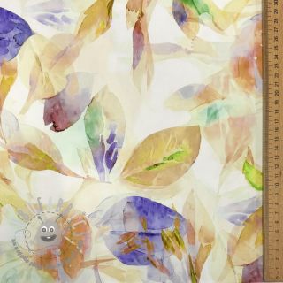 Tessuto di cotone SATIN Hawaii yellow digital print