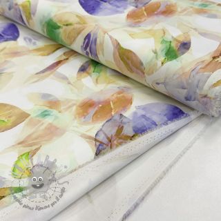Tessuto di cotone SATIN Hawaii yellow digital print
