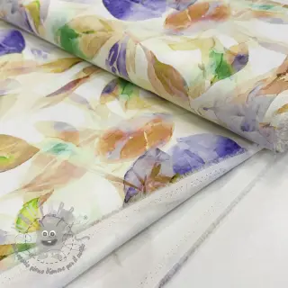 Tessuto di cotone SATIN Hawaii yellow digital print