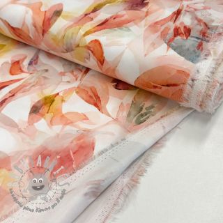Tessuto di cotone SATIN Hawaii pink digital print
