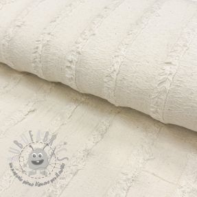 Tessuto di cotone Ruffled Lines ecru