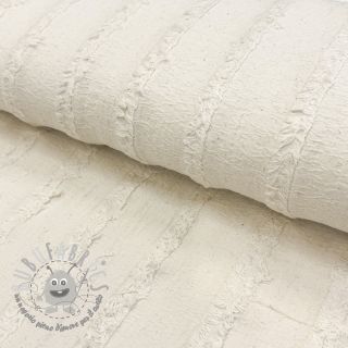 Tessuto di cotone Ruffled Lines ecru