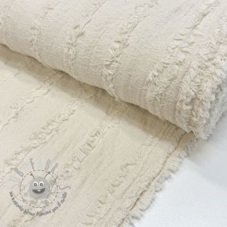 Tessuto di cotone Ruffled Lines ecru