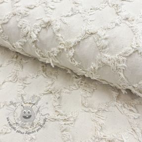 Tessuto di cotone Ruffled Diamonds ecru