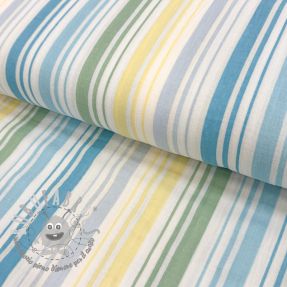 Mussola/Doppia garza Beach Stripe blue