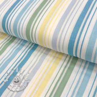 Mussola/Doppia garza Beach Stripe blue