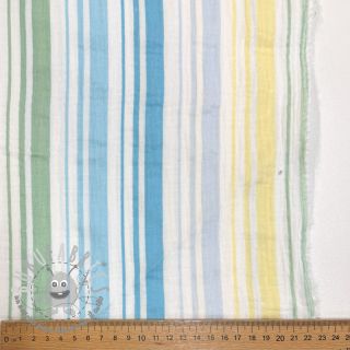 Mussola/Doppia garza Beach Stripe blue
