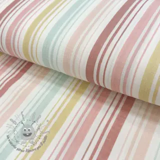 Mussola/Doppia garza Beach Stripe red