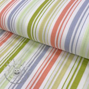 Mussola/Doppia garza Beach Stripe green