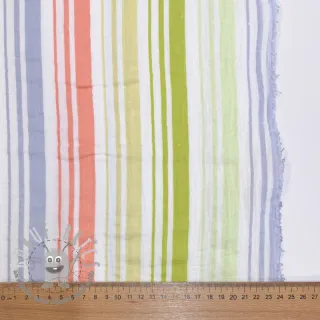 Mussola/Doppia garza Beach Stripe green