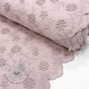 Tessuto di cotone EMBROIDERY Catchy daisy rose
