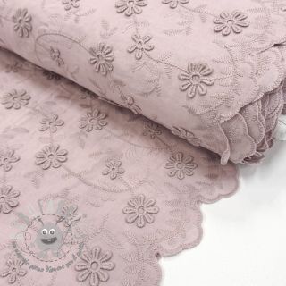 Tessuto di cotone EMBROIDERY Catchy daisy rose