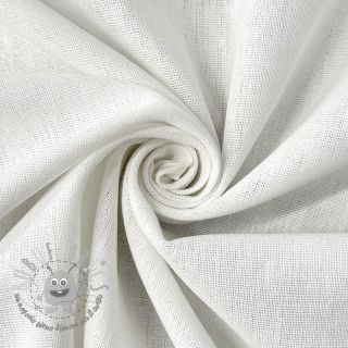Tessuto di cotone con lino PREMIUM white