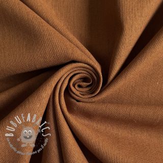Tessuto di cotone con lino PREMIUM cognac