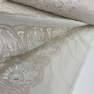 Tessuto di cotone EMBROIDERY Blanchette design A