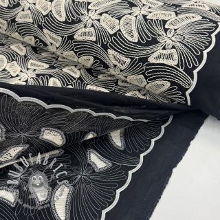 Tessuto di cotone EMBROIDERY Amia black