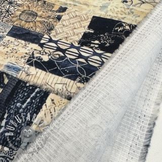 Tessuto di cotone TWILL DENIM Mix print design A