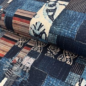 Tessuto di cotone TWILL DENIM Mix print design B
