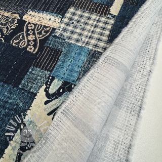 Tessuto di cotone TWILL DENIM Mix print design B