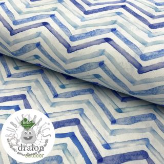 Tessuto decorativo con trattamento al teflon WATERCOLOUR ZIGZAG