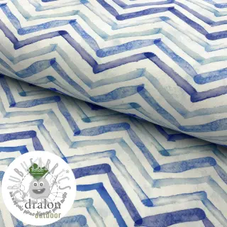 Tessuto decorativo con trattamento al teflon WATERCOLOUR ZIGZAG