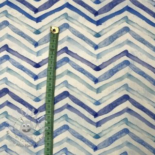 Tessuto decorativo con trattamento al teflon WATERCOLOUR ZIGZAG