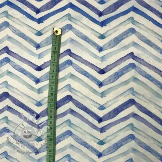 Tessuto decorativo con trattamento al teflon WATERCOLOUR ZIGZAG
