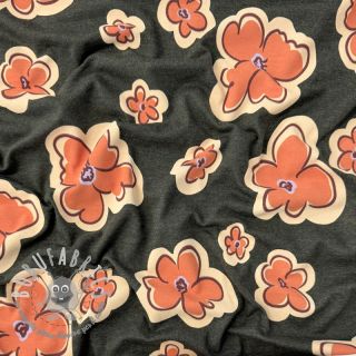 Jersey Flowers anthracite melange 2nd class