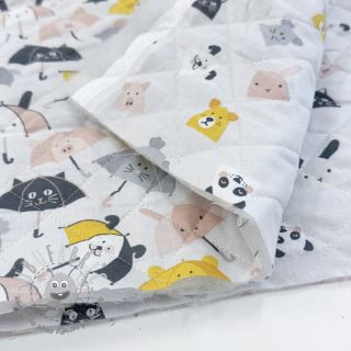Tessuto di cotone QUILTING Parapluie perle