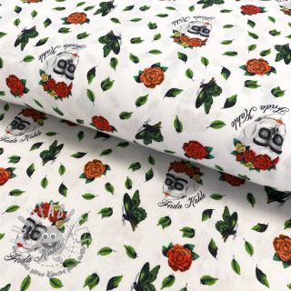 Tessuto di cotone FRIDA Art rose digital print