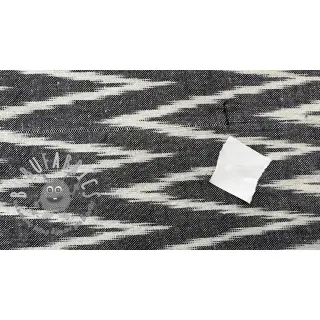 Tessuto di cotone IKAT grey design A 2nd class