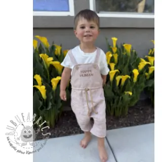 Lino con cotone Fishbone camel