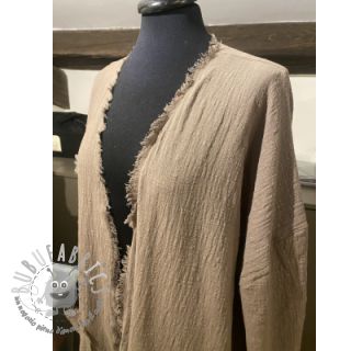 Tessuto di cotone con lino Vintage Fringe Stripe naturals