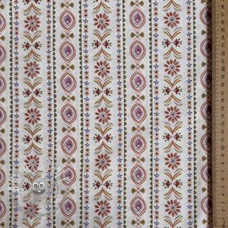 Tessuto di cotone Motif stripe off white digital print
