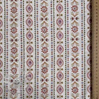 Tessuto di cotone Motif stripe off white digital print