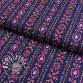 Tessuto di cotone Motif stripe navy digital print
