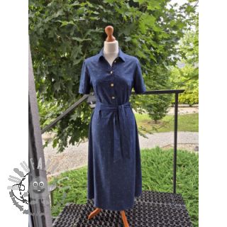 Tessuto di cotone JEANS Glitter small dots