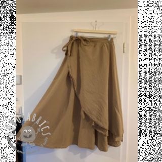 Tessuto di cotone con lino taupe