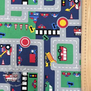 Tessuto di cotone Cars on the road design B