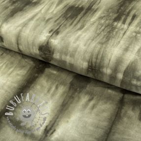 Tessuto di cotone HAND TIE DYE camo green