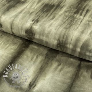 Tessuto di cotone HAND TIE DYE camo green