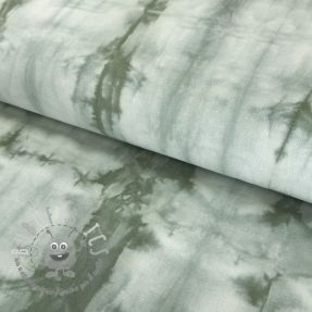 Tessuto di cotone HAND TIE DYE dark old green