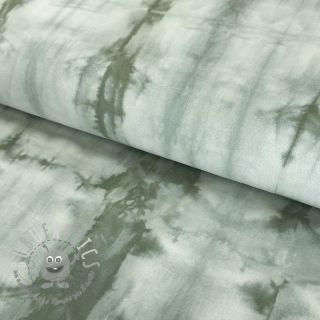 Tessuto di cotone HAND TIE DYE dark old green