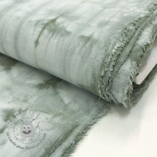 Tessuto di cotone HAND TIE DYE dark old green