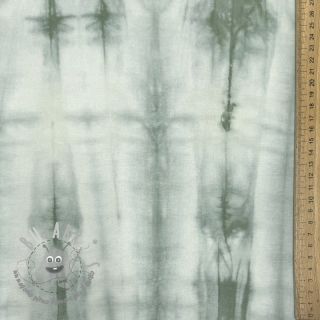 Tessuto di cotone HAND TIE DYE dark old green